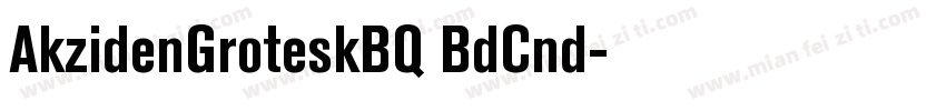 AkzidenGroteskBQ BdCnd字体转换